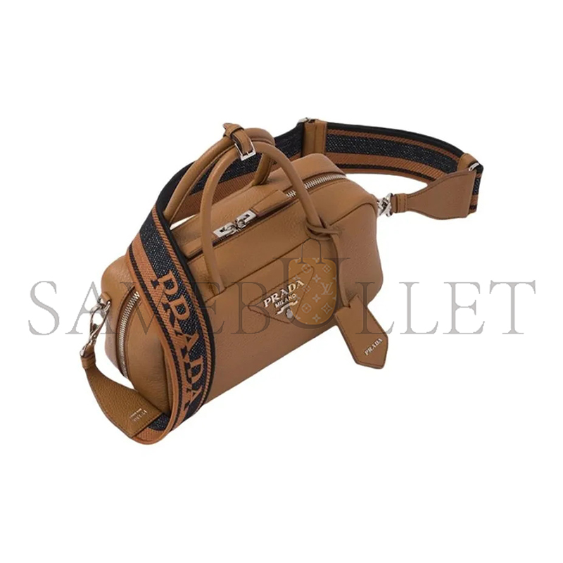 PRADA SMALL EMBROIDERED LOGO SHOULDER BAG 1BB102 (24*12*8.5cm)